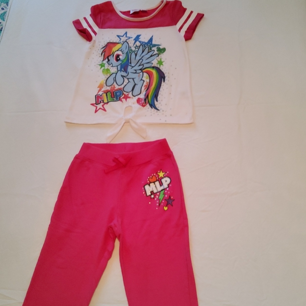 My Little Pony tee and sweat pant set